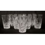 Set eight Waterford 'Kenmare' whisky glasses