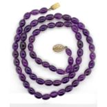 Oriental amethyst beaded necklace