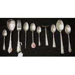 Collection of sterling silver & other flatware