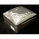 Ornate Art Nouveau sterling silver trinket box