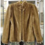 Vintage beige faux fur jacket