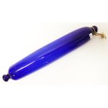 Vintage Bristol blue glass rolling pin