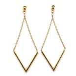 9ct yellow gold hanging earrings