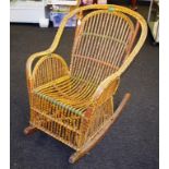 Vintage cane rocking chair