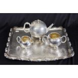 William Hutton Birmingham silver plate teaset