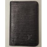 Louis Vuitton black Epi leather card case