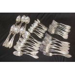 Set fifty seven piece French silver plate cutlery