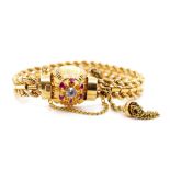 18ct rose gold rope twist bracelet