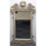 Large carved wood wall mirror