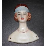 Large German porcelain flat flapper head