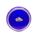 Sterling silver and enamel compact