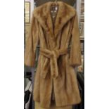 Vintage beige three quarter length mink coat