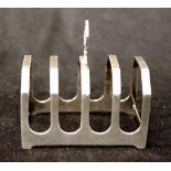 George VI sterling silver toast rack