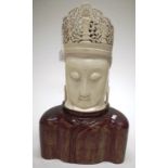 Oriental carved ivory Buddha figure