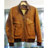 Vintage stressed brown leather jacket