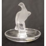 Lalique crystal Charis bird ring dish