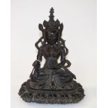 Good Oriental bronzed seated Buddha figure