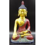 Eastern cast metal seated Buddha figure
