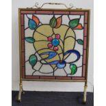 Leadlight fireplace screen