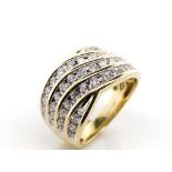 1.00ct diamond set 10ct yellow gold ring