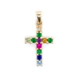 9ct yellow gold "dearest peace"cross