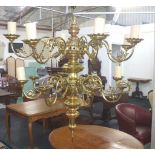 Magnificent early European 16 branch chandelier