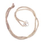 Oriental silver curb link chain