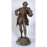 Antique French Mozart spelter figure