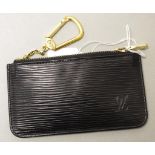 Louis Vuitton black Epi leather key & coin purse