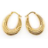 9ct rose gold creole hoop earrings