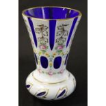 Bavarian flashed glass mantle vase