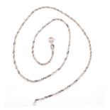 9ct white gold chain link necklace