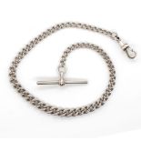 Edwardian sterling silver fob chain