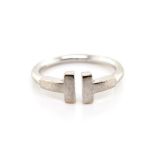 Tiffany & Co T square ring in 18ct white gold