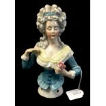 Large German porcelain hands free half doll