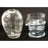 Kosta Boda art glass vase & an ice bucket