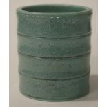 Chinese turquoise glazed brush pot