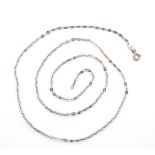 10ct white gold mariner link chain necklace