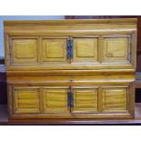 Two similar Japanese elm cabinets