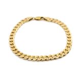 9ct rose gold curb link chain bracelet