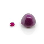 Two loose treated rubies