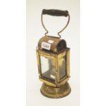 Rustic brass carriage lamp