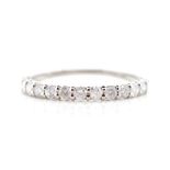 Diamond and platinum half eternity ring