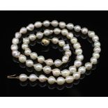 Cultured baroque pearl necklace