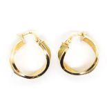 9ct yellow gold hoop earrings