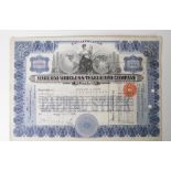 Marconi Wireless USA 1913 share certificate