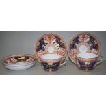 Two Coalport 'Dollar' pattern teacups