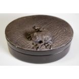 Sterling silver 'Tree Frog' decorated lidded box