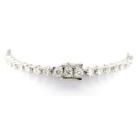 3.80ct Diamond set 18ct white gold tennis bracelet