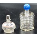 Two various vintage glass perfume bottles